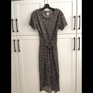 COPY - Smash + Tess Rebecca Wrap Dress Grey Lola Leopard